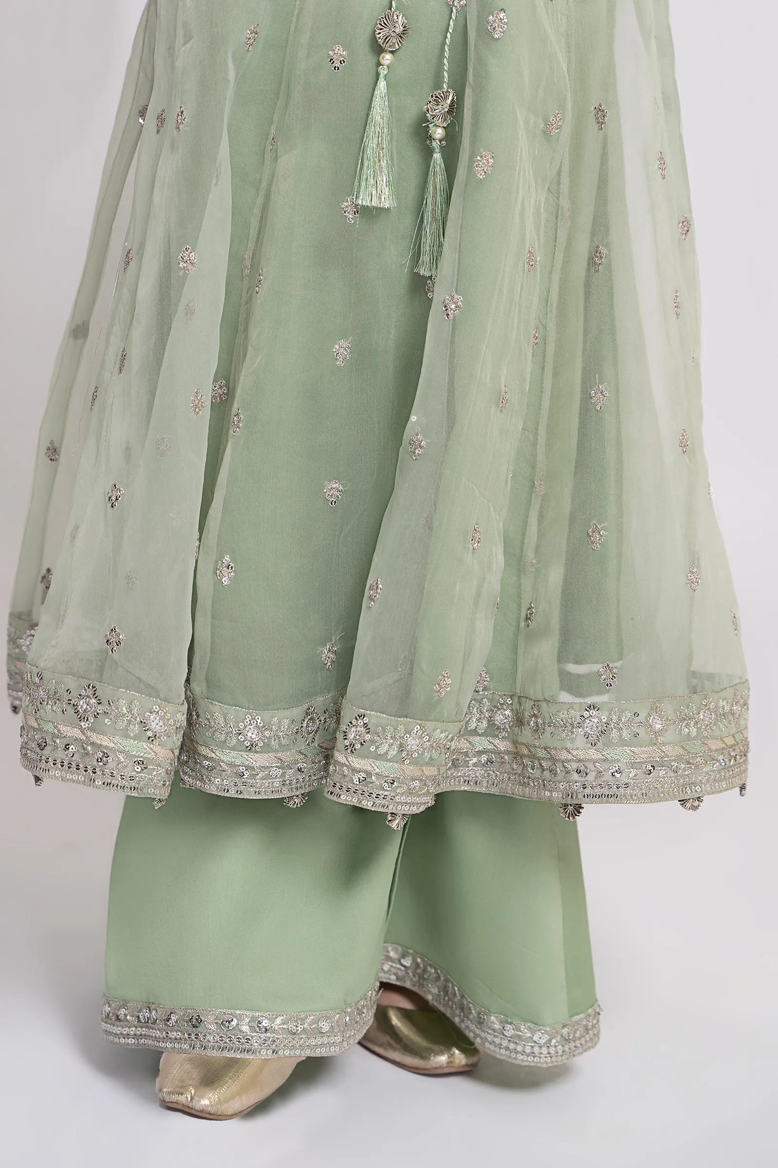 3 Piece Embroidered Organza Suit | MKS-EF24-15