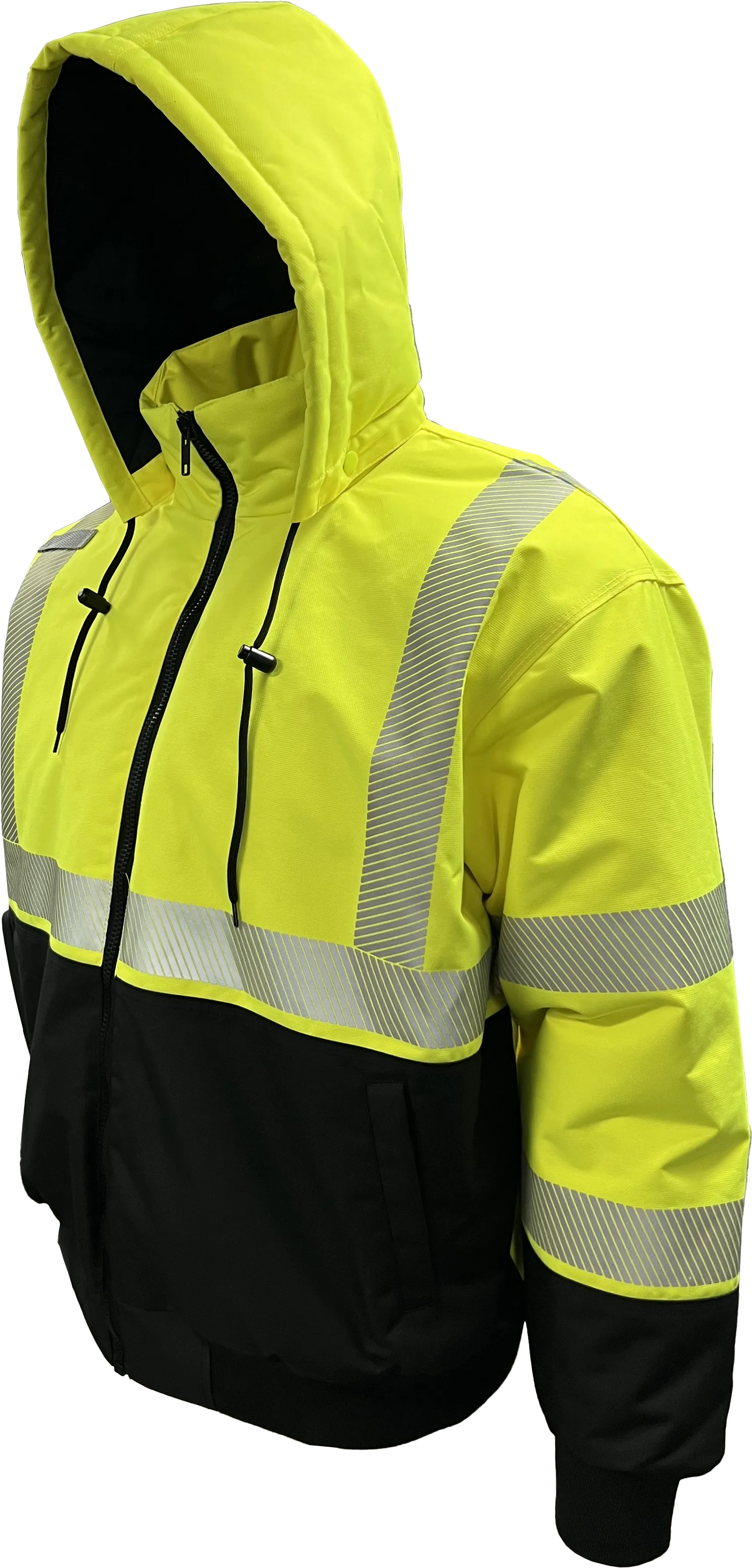 430-PS-LB Hi-Vis ProDuck™ Safety Bomber Jacket with Breakaway Snap Off Hood