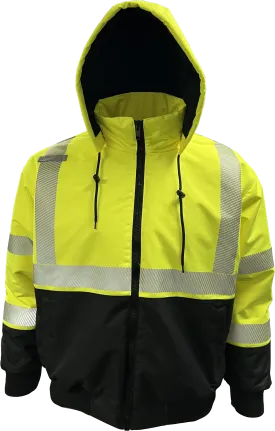 430-PS-LB Hi-Vis ProDuck™ Safety Bomber Jacket with Breakaway Snap Off Hood