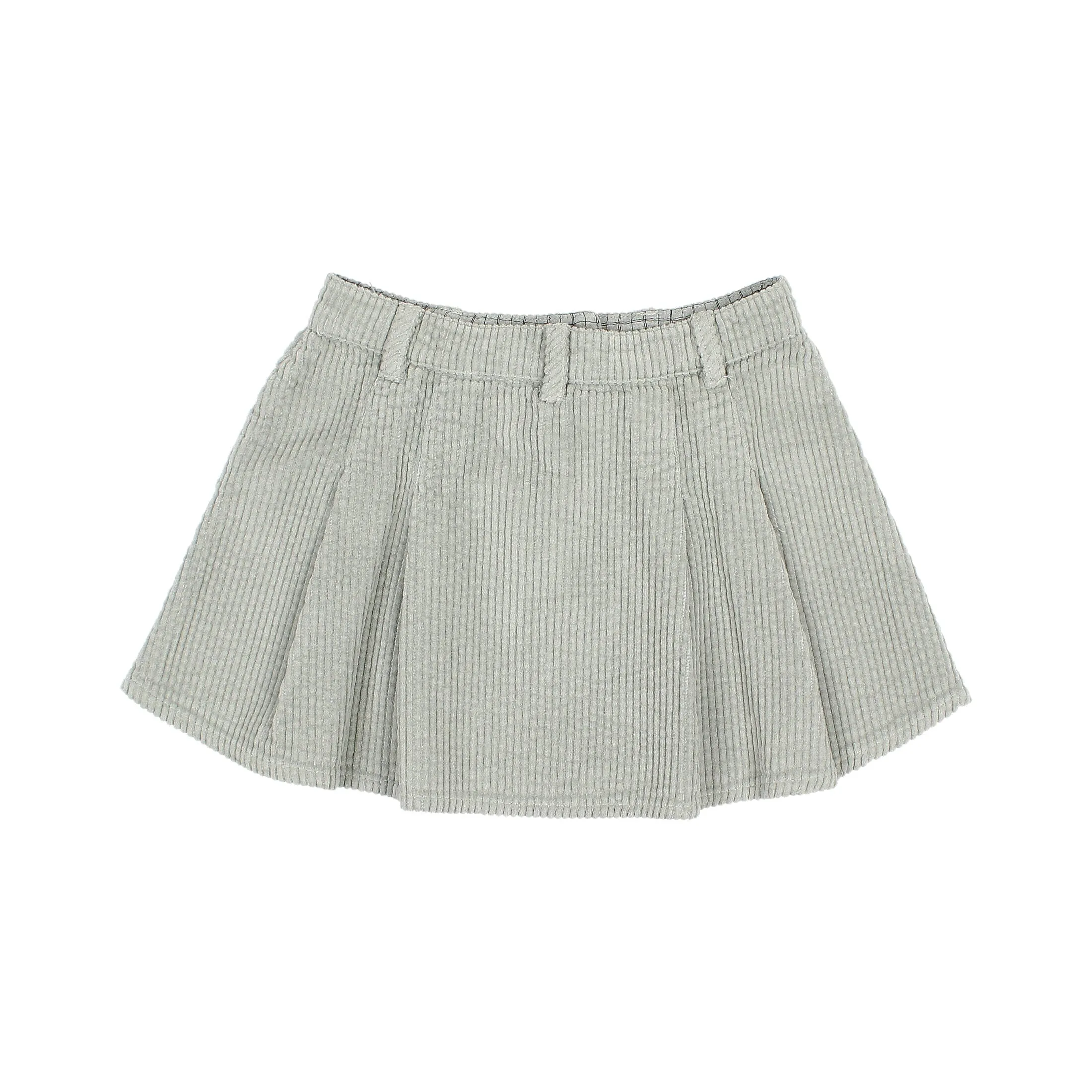 7364-BOX PLEAT SKIRT-Eucalyptus