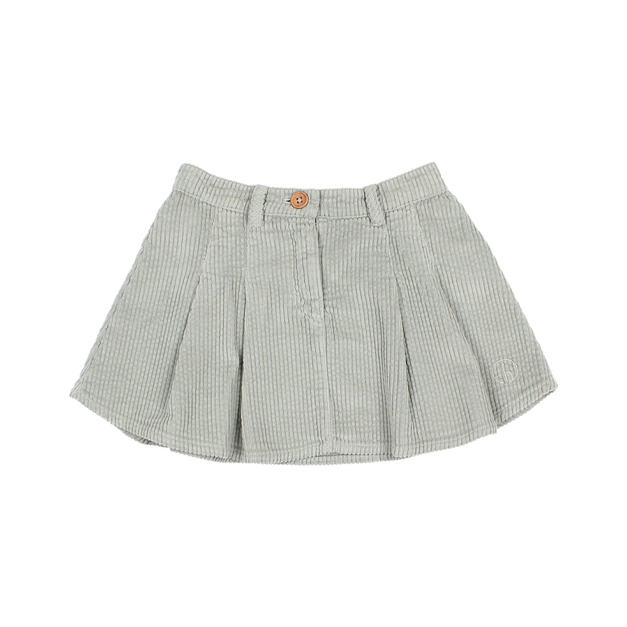 7364-BOX PLEAT SKIRT-Eucalyptus