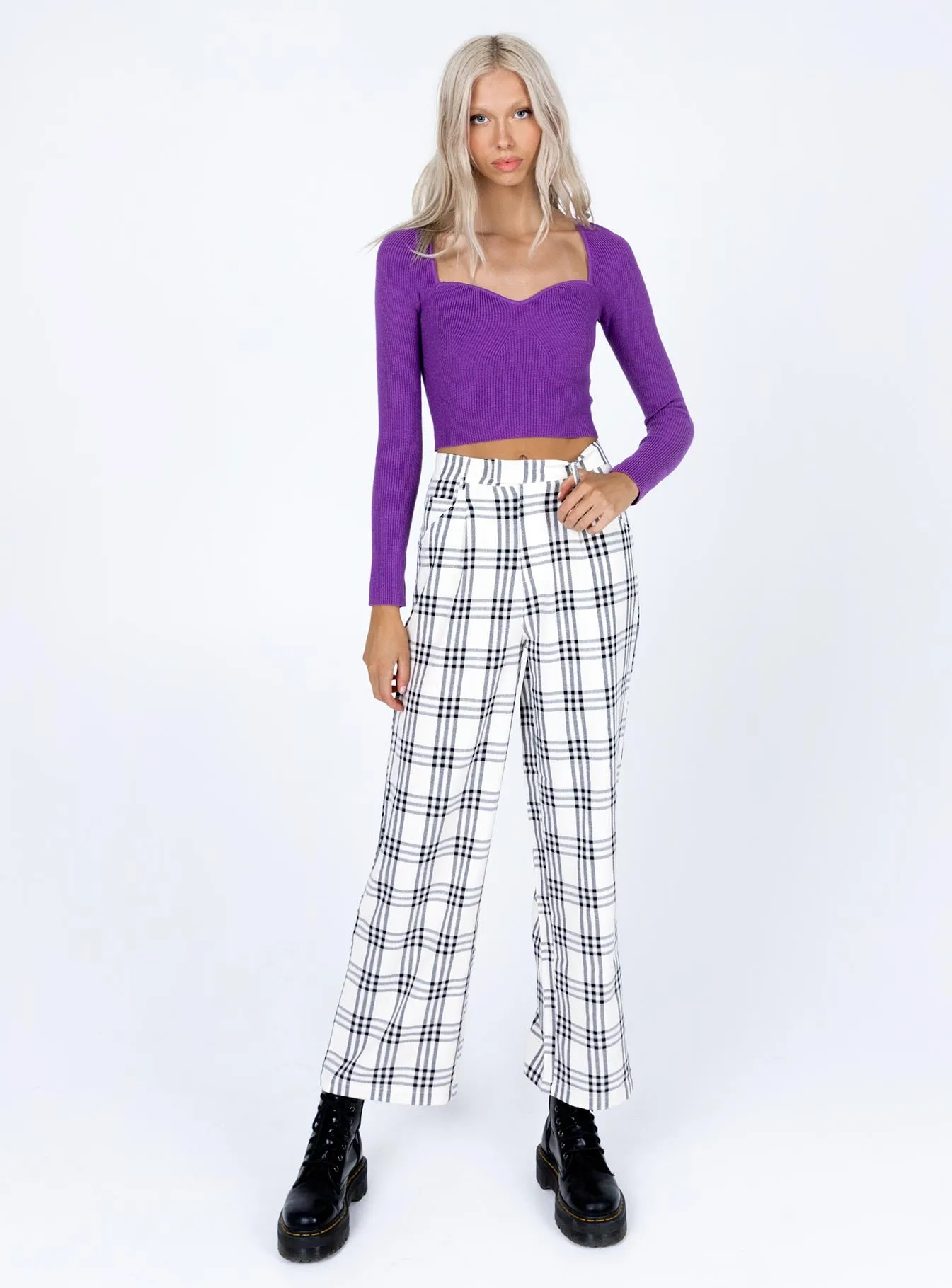 Alima Long Sleeve Top Purple