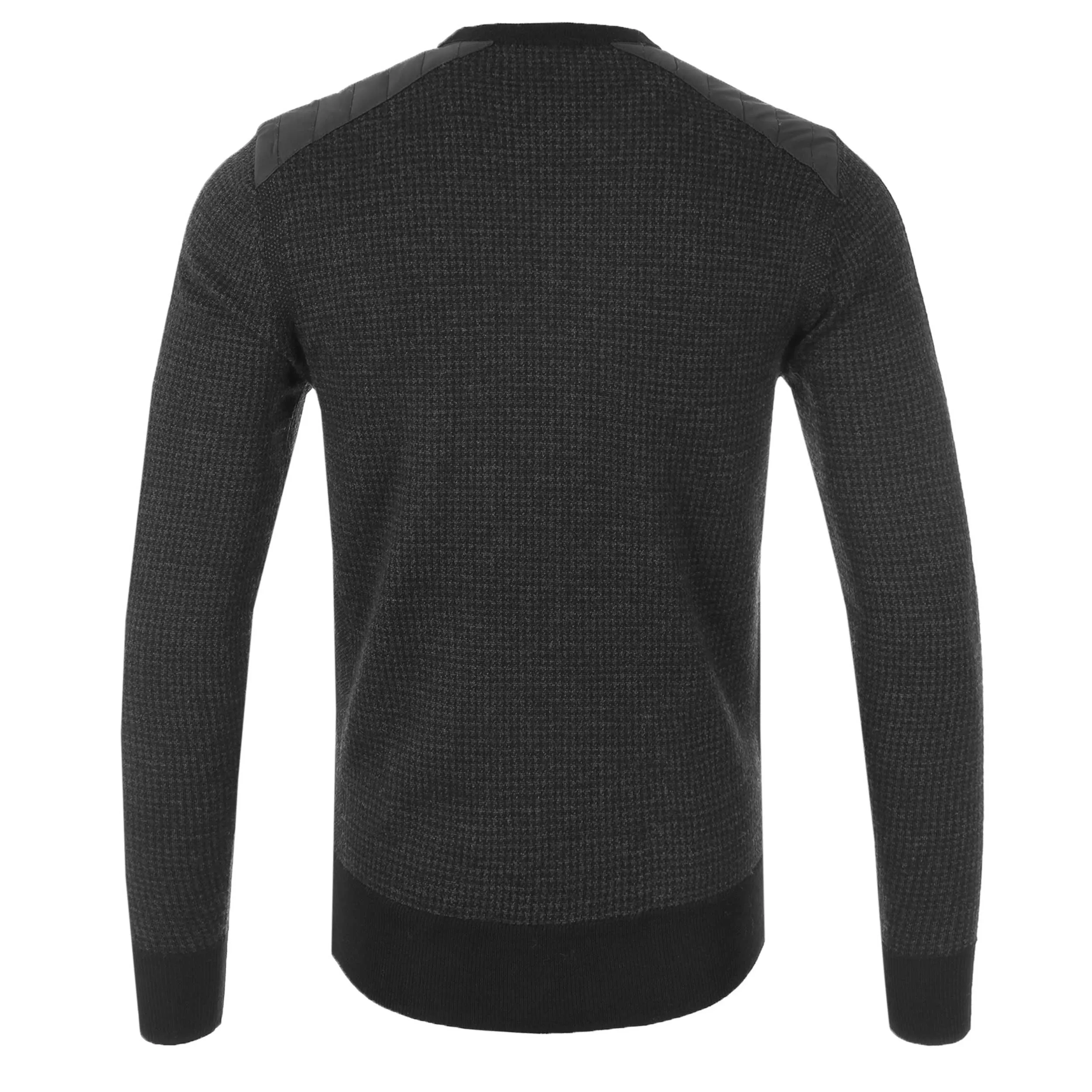 Belstaff Kerrigan Knitwear in Black Charcoal Houndstooth