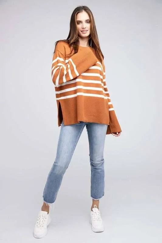 Bibi Ribbed Striped Sweater