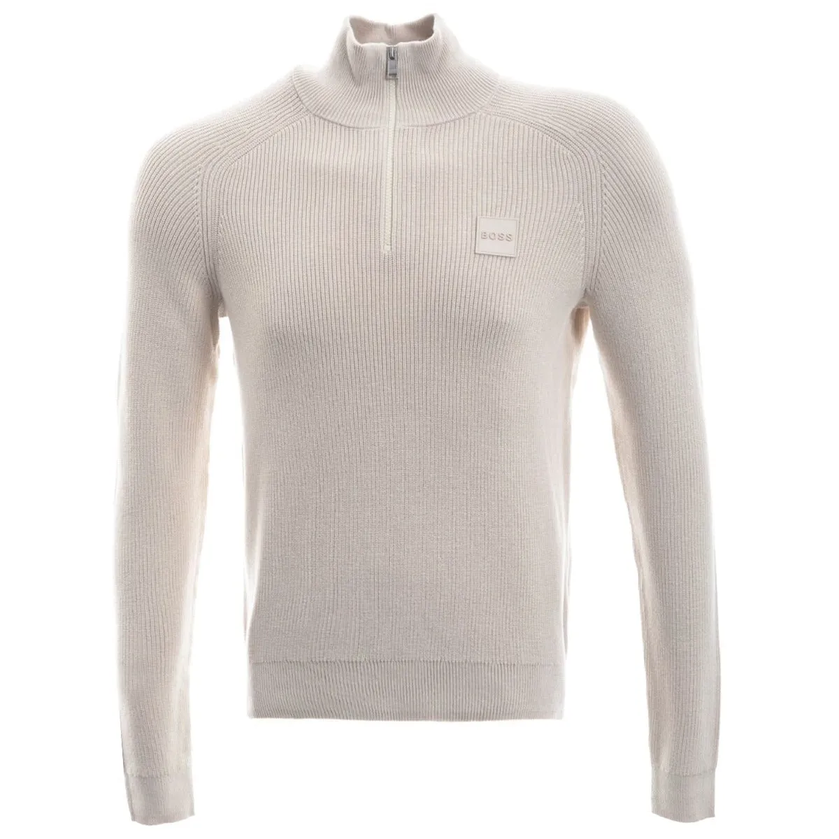 BOSS Knorsey Knitwear in Open White