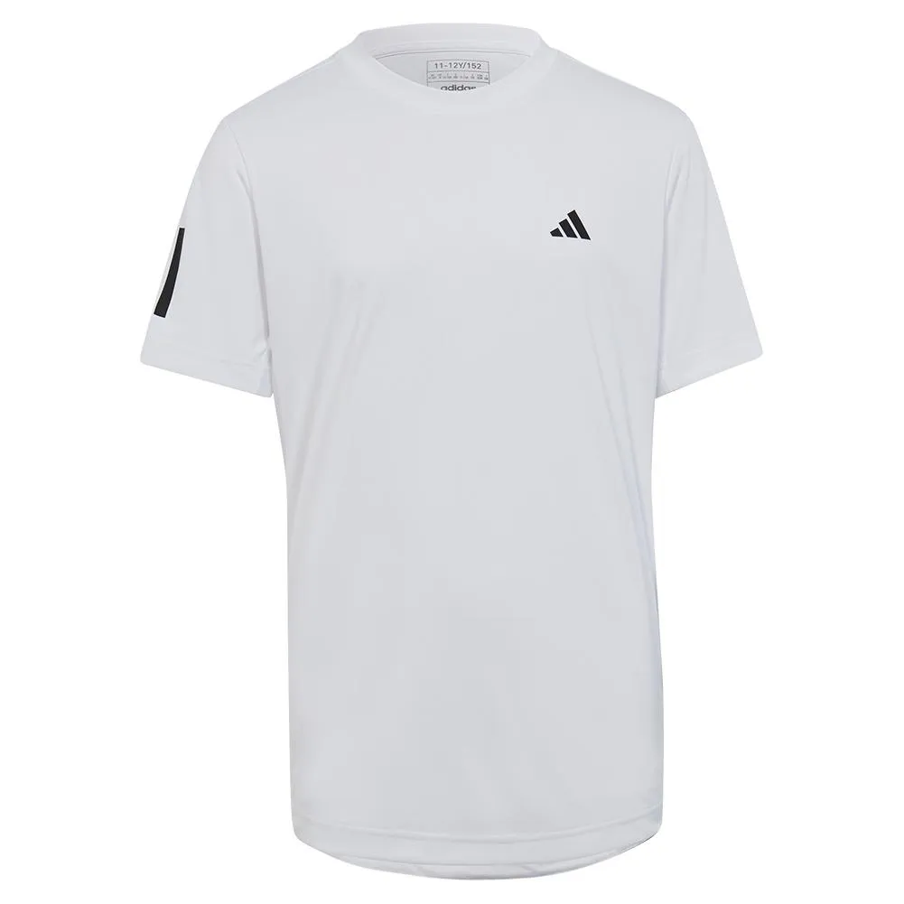 Boys' Club 3-Stripe Tennis T-Shirt White