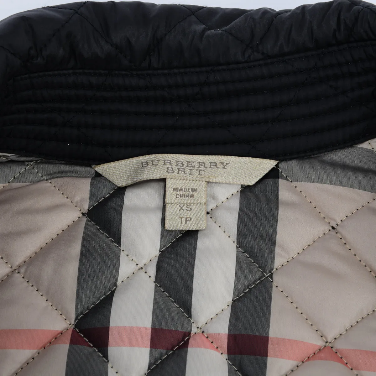 Burberry Brit Black Nylon Quilted Jacket XS