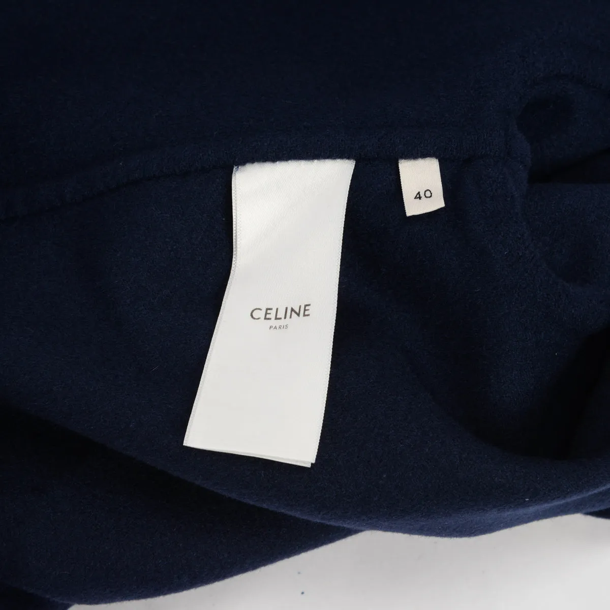 Celine Navy Cashmere Gold Button Jacket FR 40