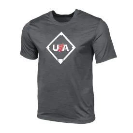 Charcoal Home Plate Legend Tee