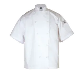 Chef Coat White Short Sleeve, 2XL