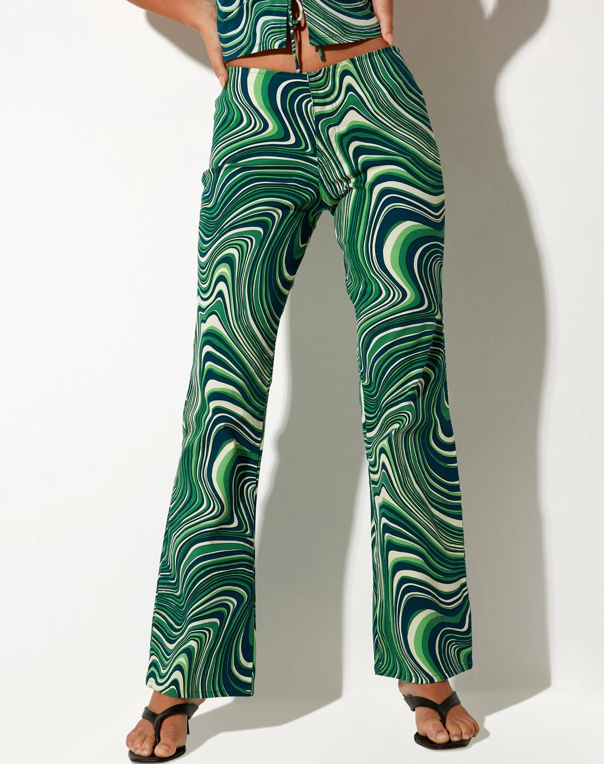 Coban Trouser in 70's Ripple Green