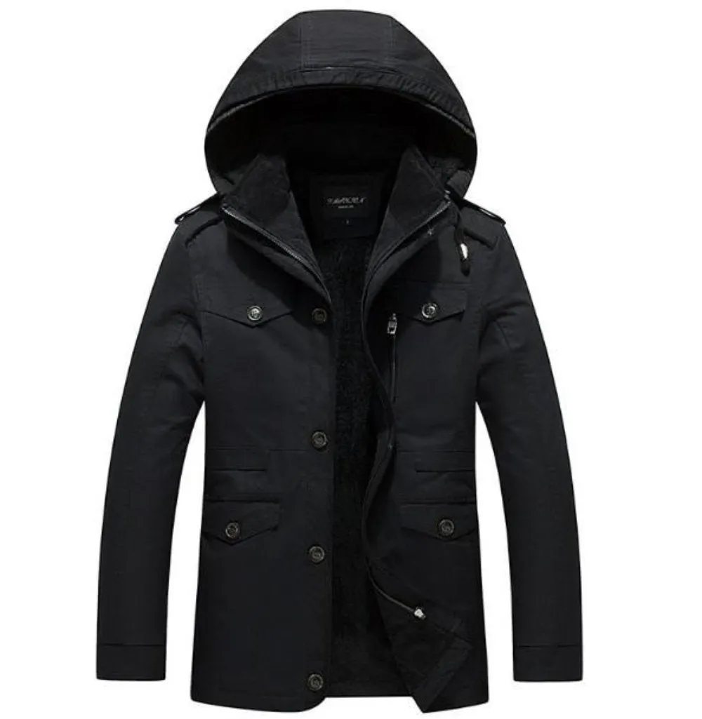 Commander Hooded Military Coat