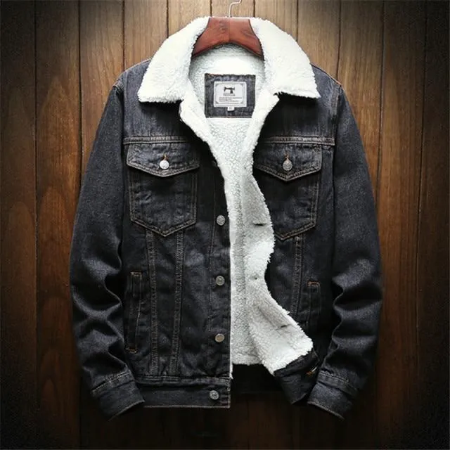 Cowboy Winter Warm Denim Jacket with Fleece