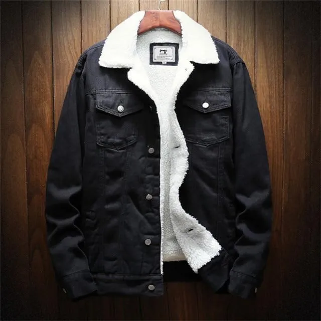 Cowboy Winter Warm Denim Jacket with Fleece