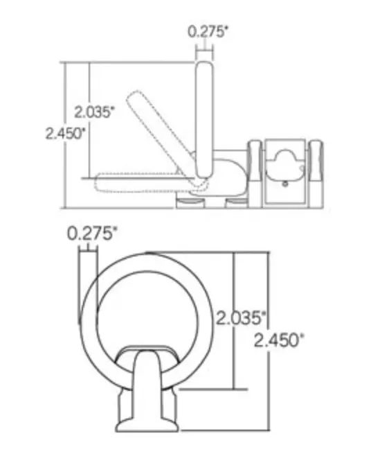 Double Stud Tie-Down Round Ring VT-2000