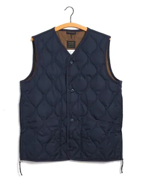 DOWN VEST | Military V-Neck Down Vest | Navy