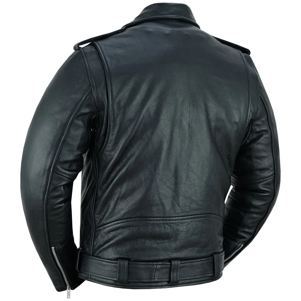 DS732 Men's Premium Classic Plain Side Police Style Jacket