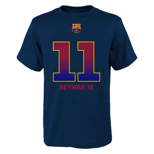 FCB Football Club Barcelona Neymar Performance Blue Adidas Youth Shirt