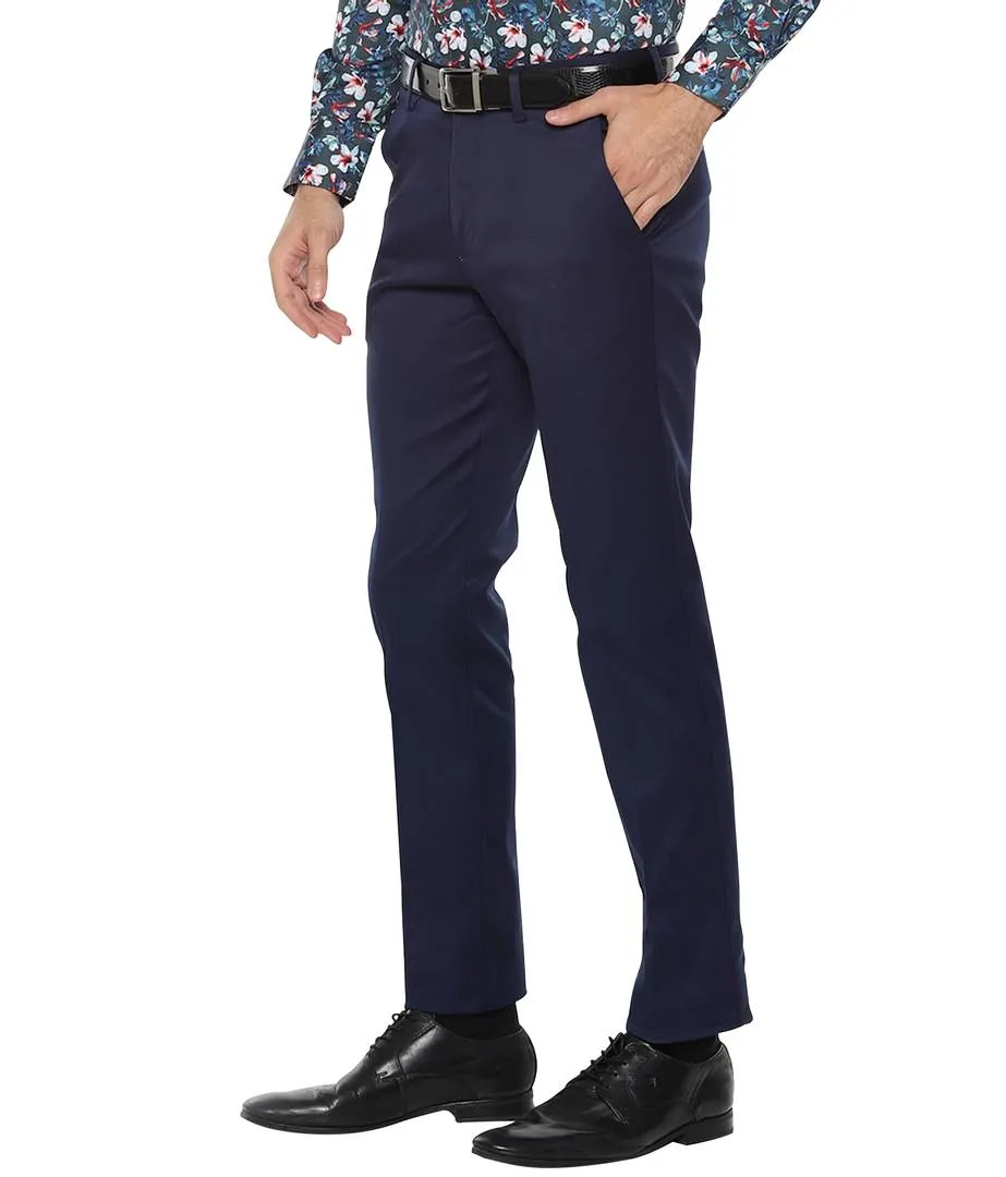 Formal Pants Slim Fit For Men Navy Blue | Office Pant For Men