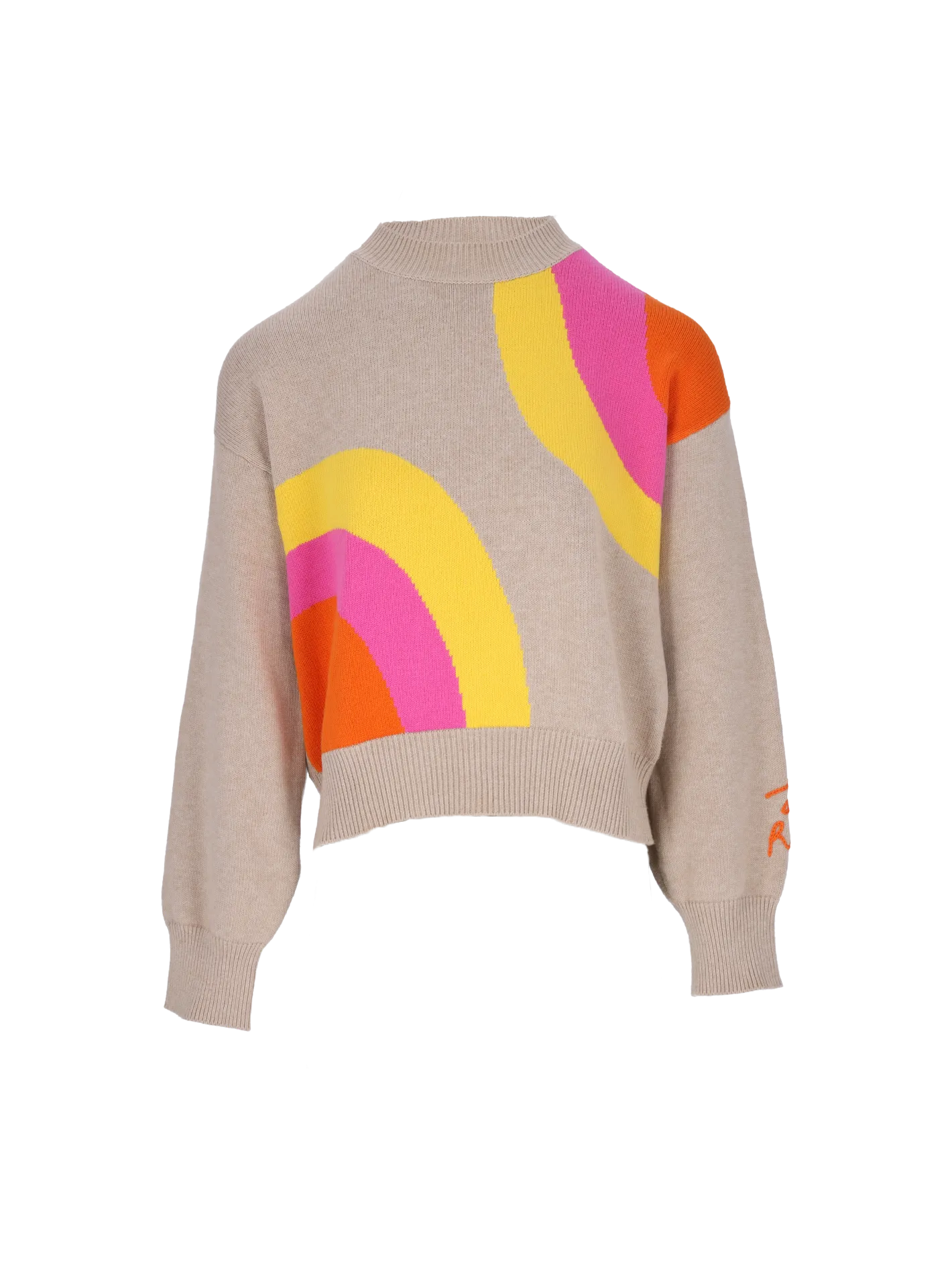 graphic crewneck sweater