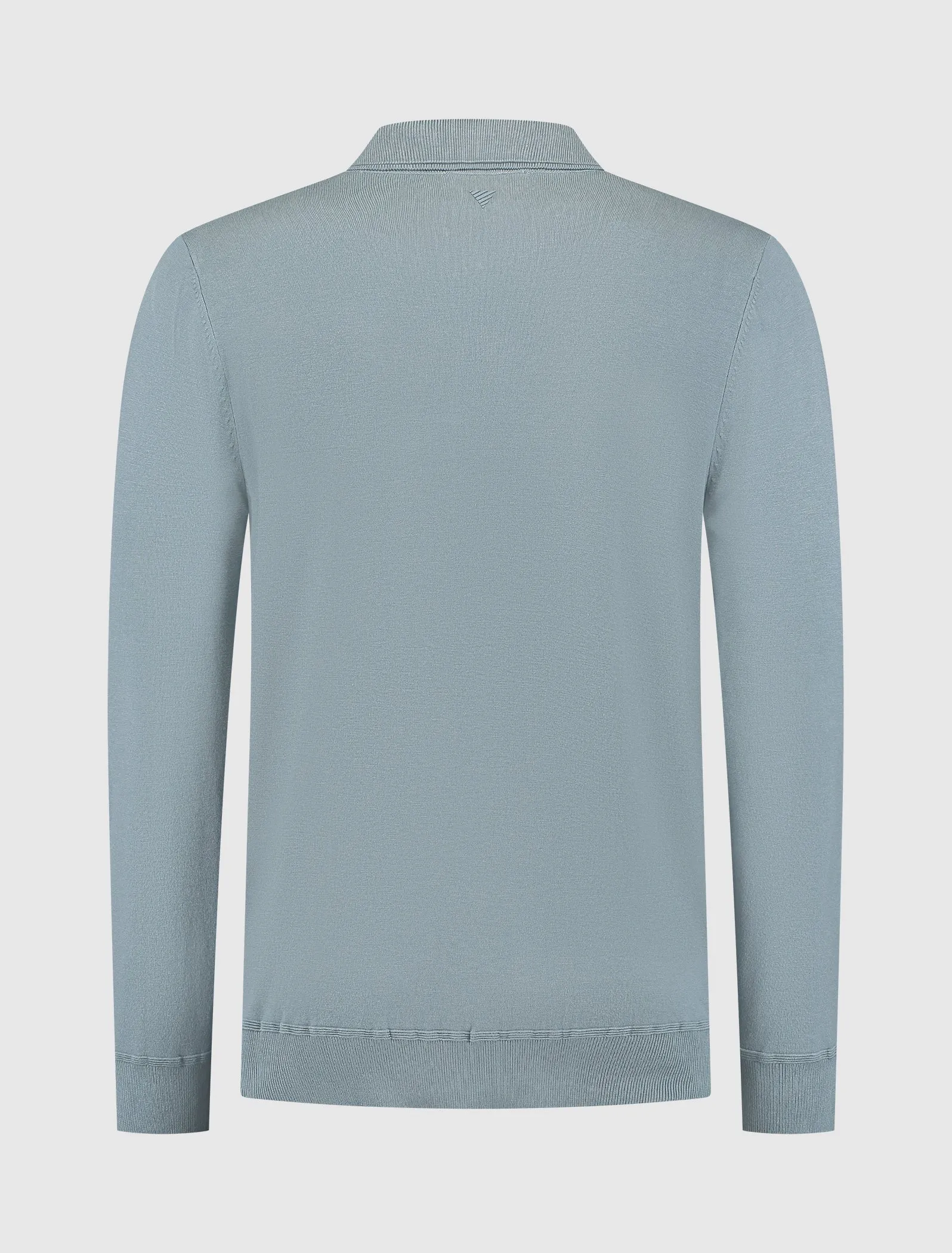 Halfzip Polo Knitwear | Blue Grey