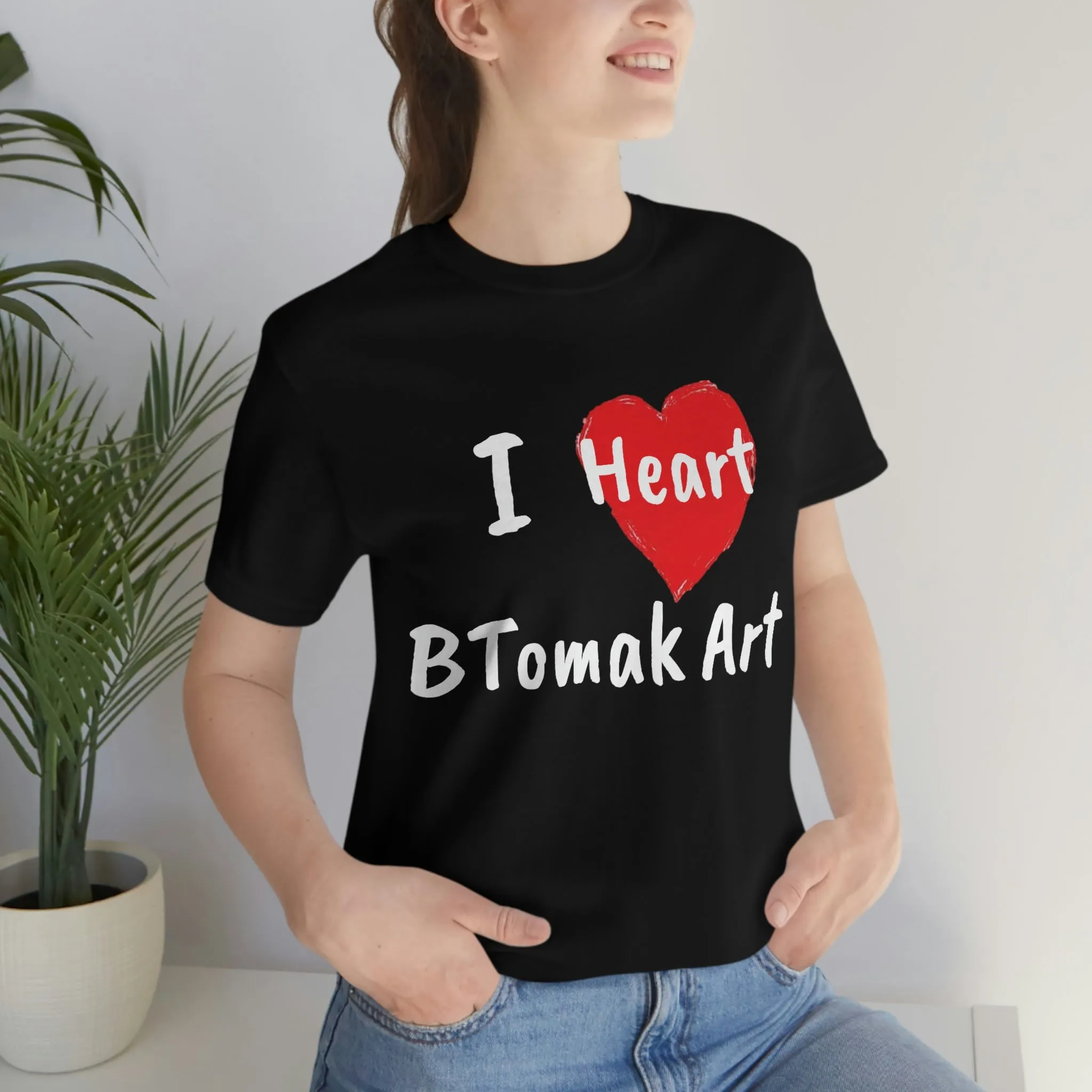 I Heart BTomak ArtUnisex Jersey Short Sleeve Tee