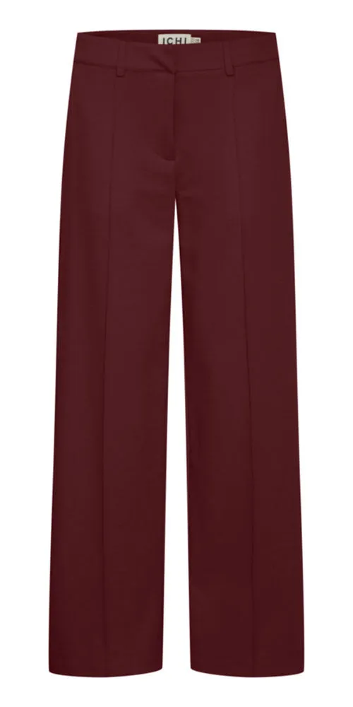 Ichi Ponte Knit Trousers, wine