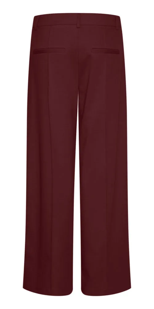 Ichi Ponte Knit Trousers, wine