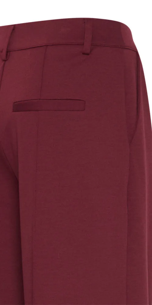 Ichi Ponte Knit Trousers, wine