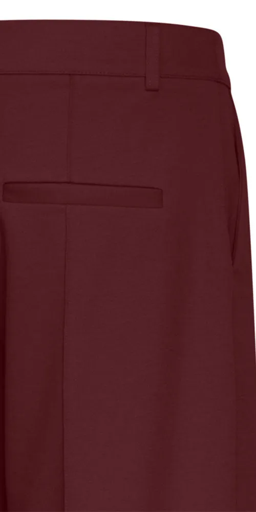 Ichi Ponte Knit Trousers, wine