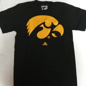 Iowa Hawkeyes Adult Adidas Black Logo Shirt