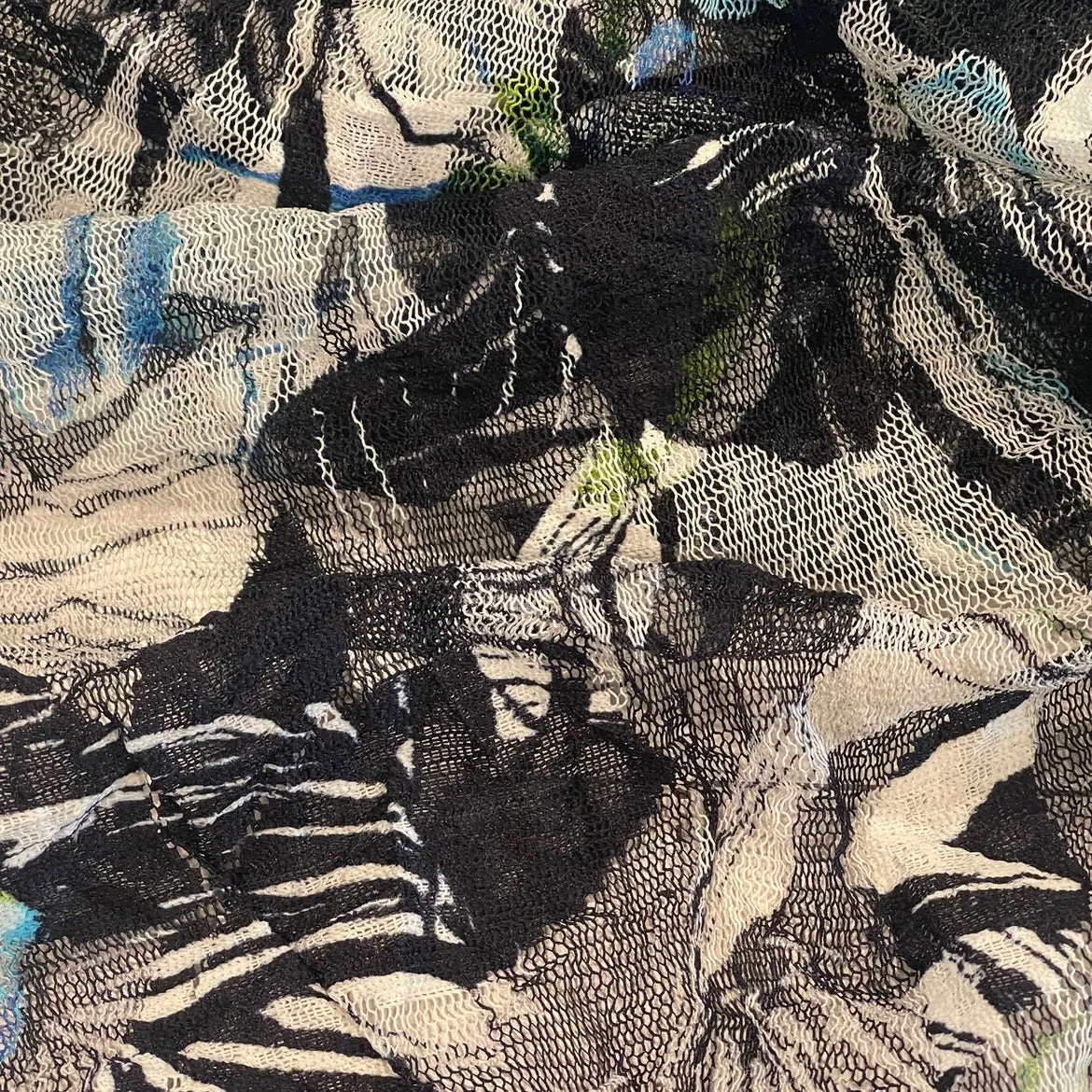 Island florals jacquard mesh