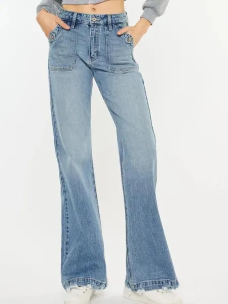 KanCan High Rise Wide Flare Jean