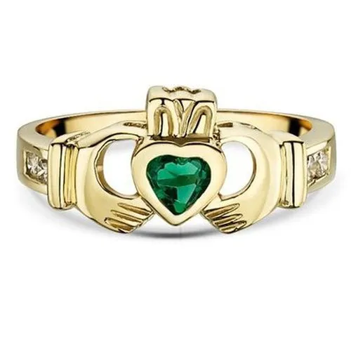 Kids 9ct CZ Claddagh Ring