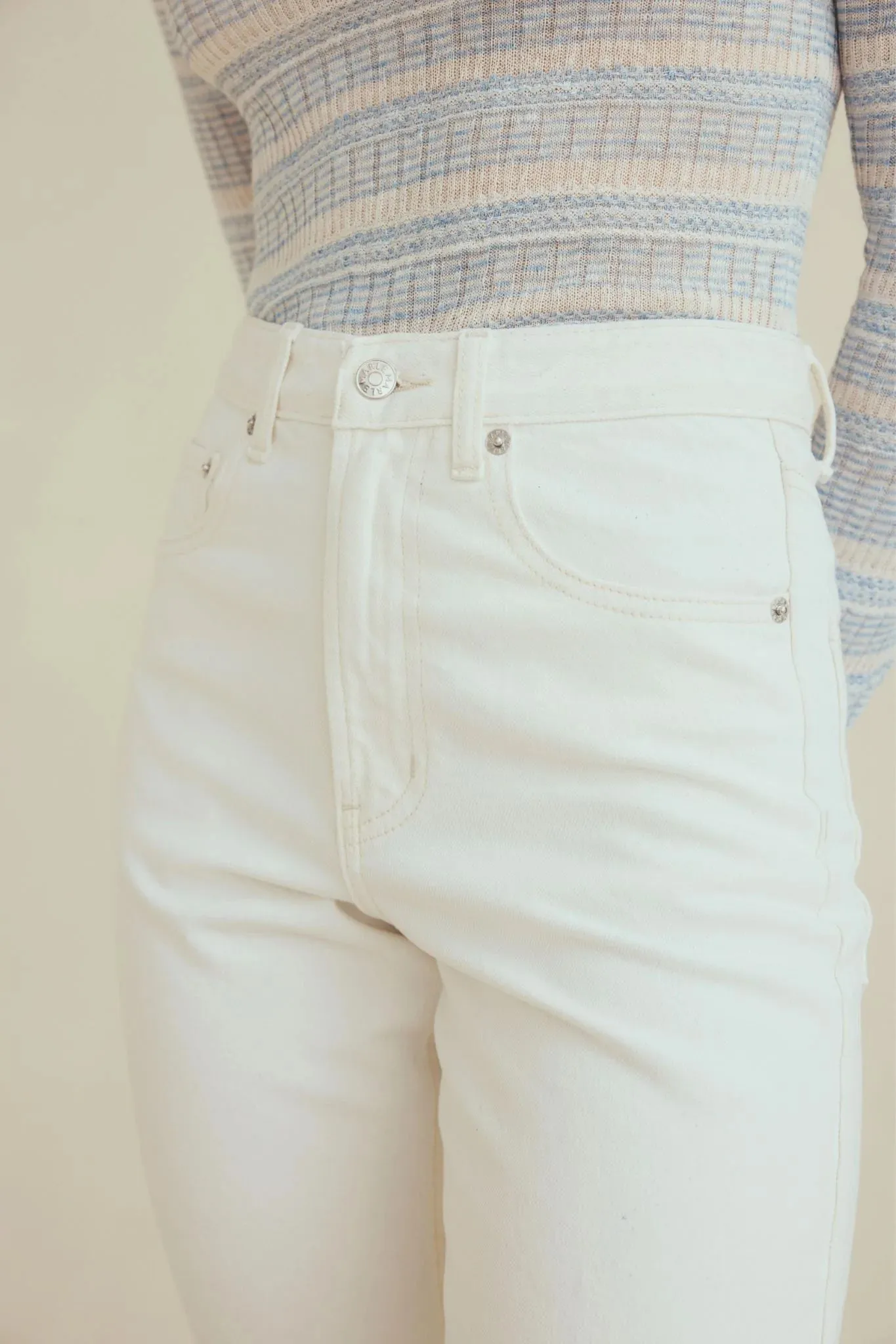 Marle Straight Leg Jean - Ivory