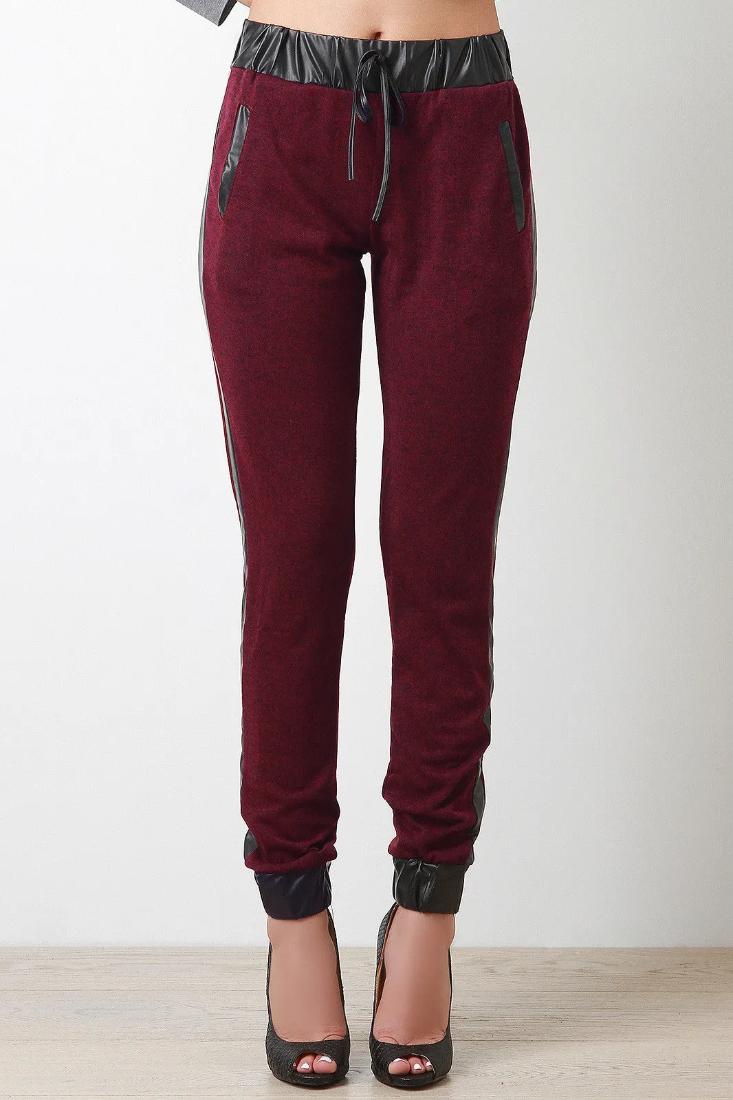 Marled Knit Vegan Stripe Joggers