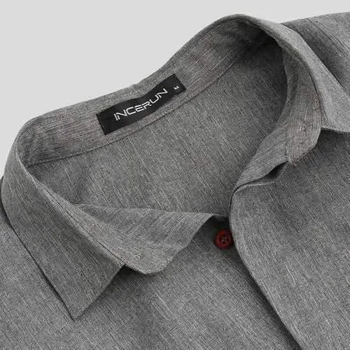 Mens Solid Color Casual Shirts