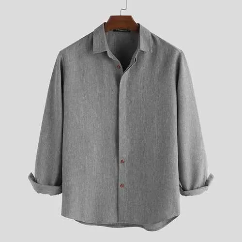 Mens Solid Color Casual Shirts