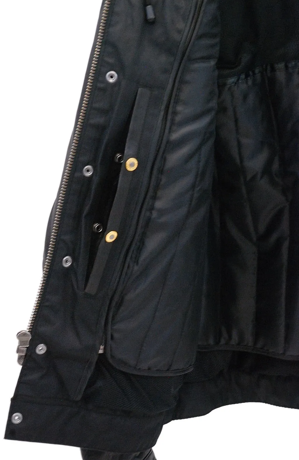 Men's Vintage Black Hooded Leather Jean Jacket w/Vents #MA2760GHVV