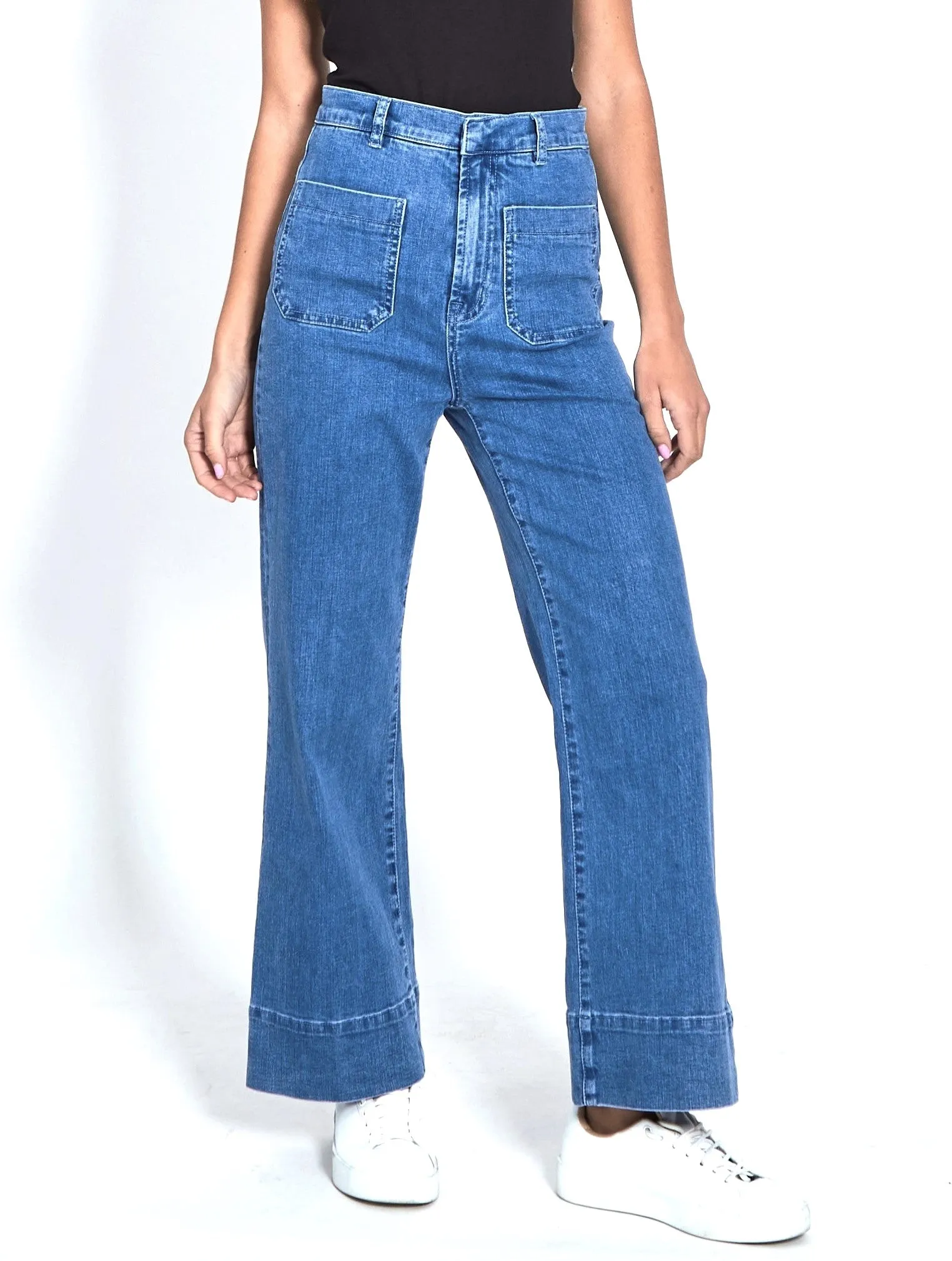 Milan Flare Jeans - Blue Wash