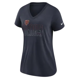 NFL Chicago Bears Women's Nike Tri-Blend Lockup V-Neck Tee