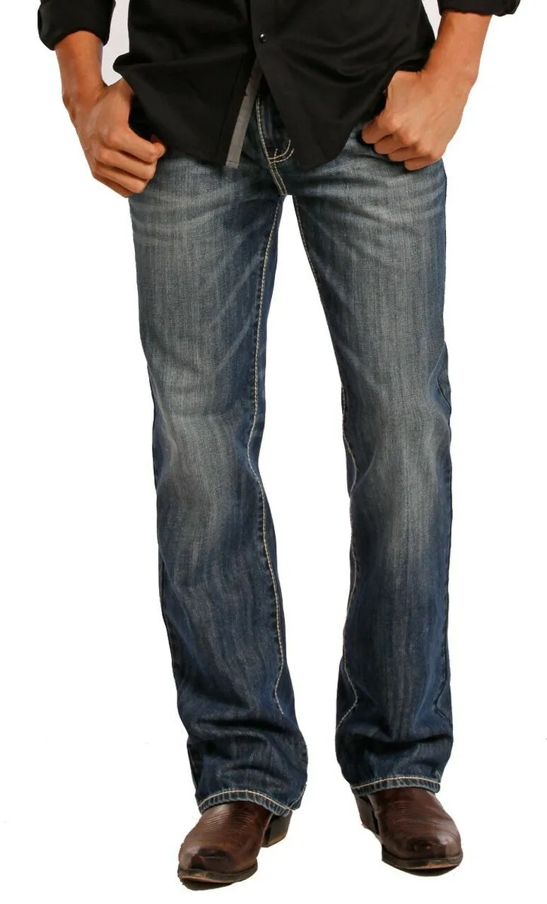 Relaxed Fit Straight Bootcut Jeans #M0S8553