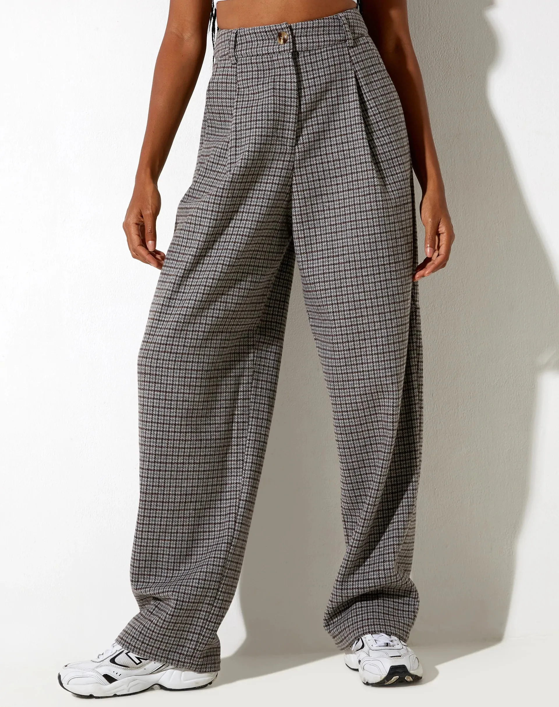 Sakila Trouser in Wool Grey and Black