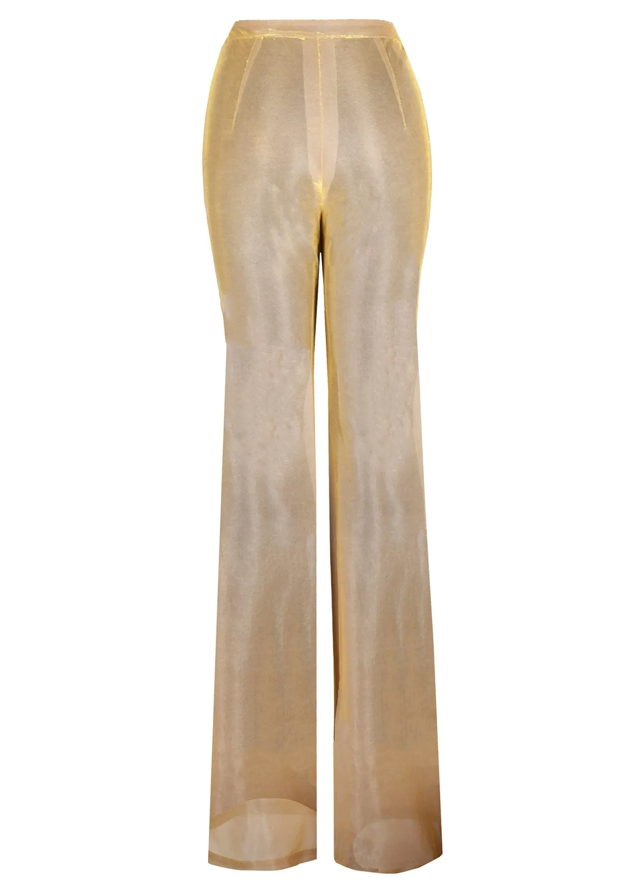 Sheer Lurex Tulle Bootcut Trousers