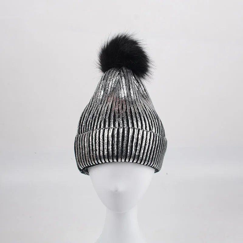 Silver Women's Knitwear Cap