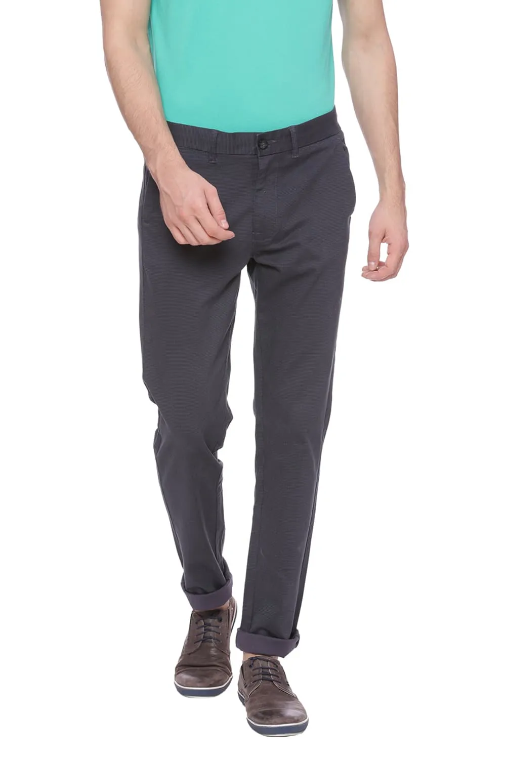 Skinny Fit Printed Stretch Trouser