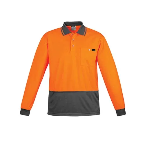 Syzmik Workwear | Mens Comfort Back Long Sleeve Polo | ZH410