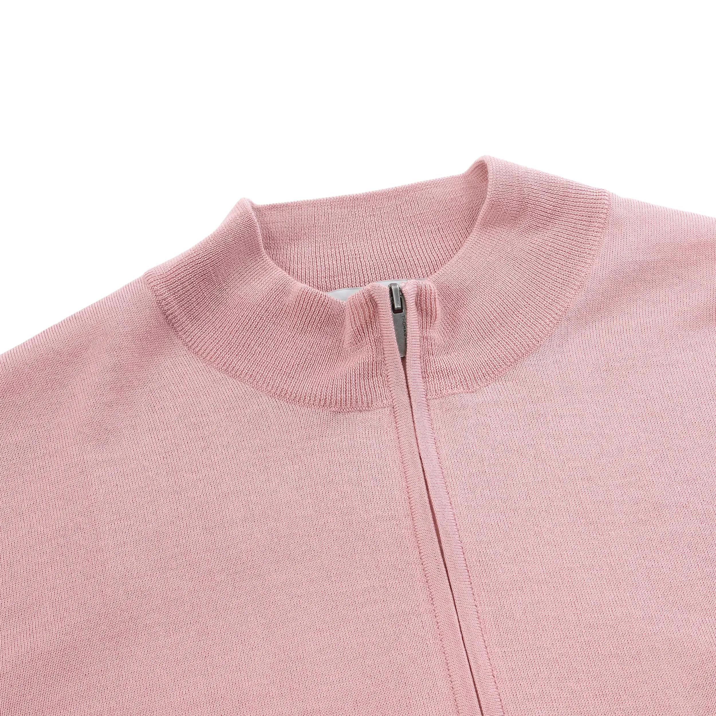 Thomas Maine 1/4 Zip Knitwear in Pink