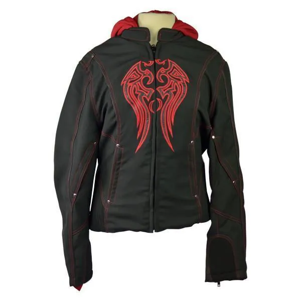 VL1581 Ladies Textile Jacket Embroidery & Removable Hoodie