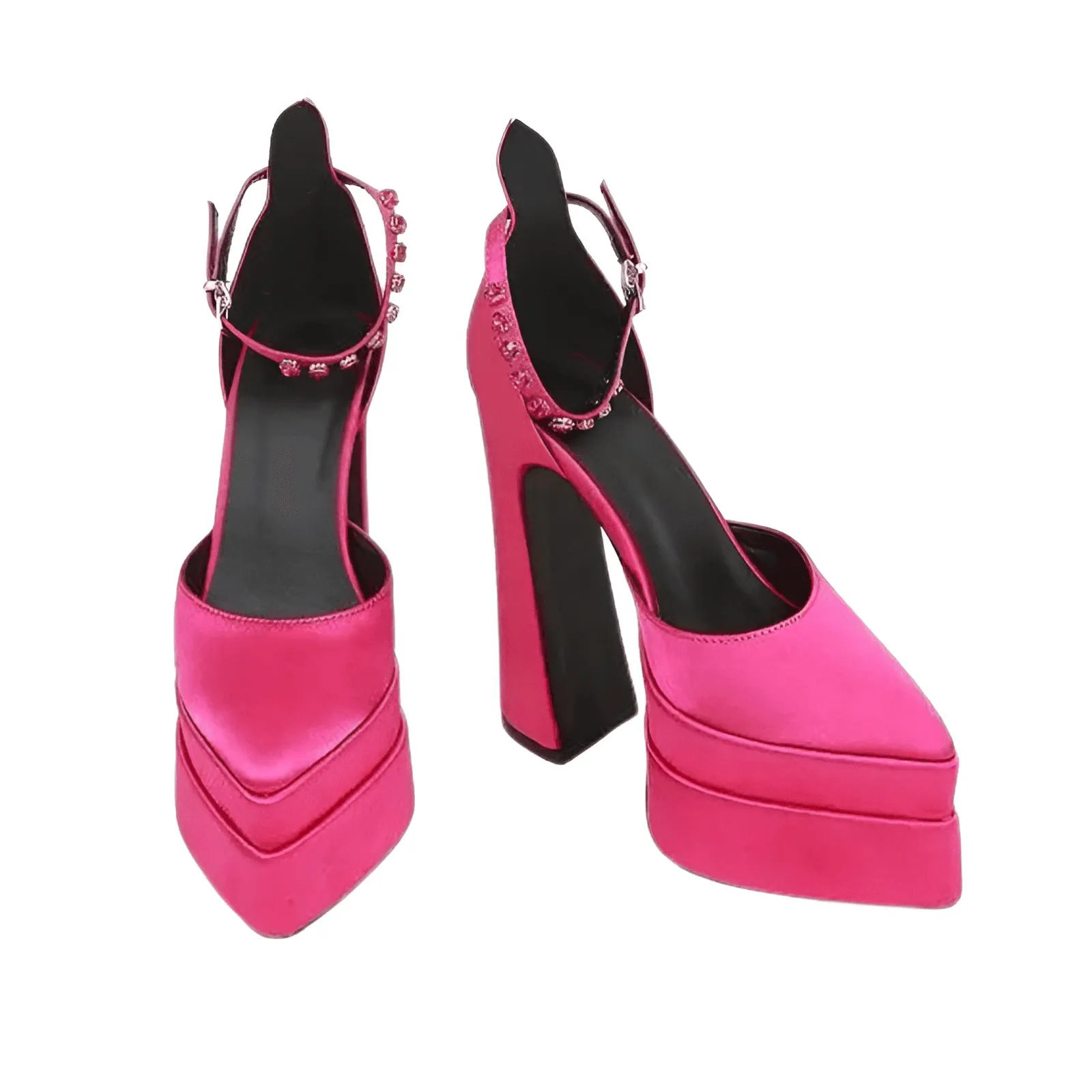 Women's Thick High Heel Platform Pumps